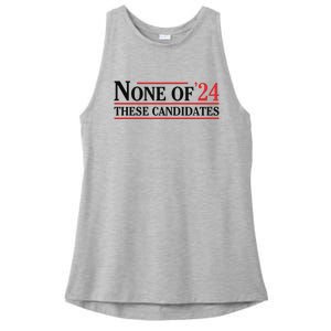 None Of These Candidates 2024 Funny Presidential Election Ladies PosiCharge Tri-Blend Wicking Tank