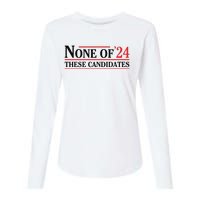 None Of These Candidates 2024 Funny Presidential Election Womens Cotton Relaxed Long Sleeve T-Shirt