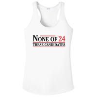 None Of These Candidates 2024 Funny Presidential Election Ladies PosiCharge Competitor Racerback Tank