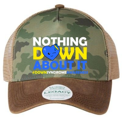 Nothing Down About It Down Syndrome Awareness Legacy Tie Dye Trucker Hat