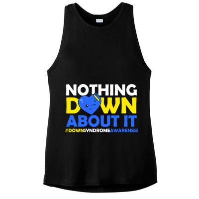 Nothing Down About It Down Syndrome Awareness Ladies PosiCharge Tri-Blend Wicking Tank