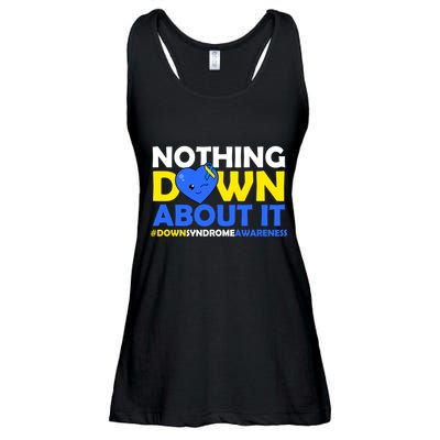 Nothing Down About It Down Syndrome Awareness Ladies Essential Flowy Tank