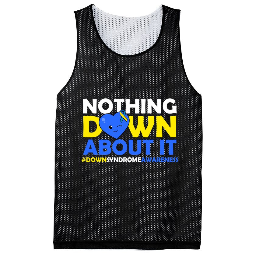 Nothing Down About It Down Syndrome Awareness Mesh Reversible Basketball Jersey Tank