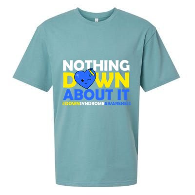 Nothing Down About It Down Syndrome Awareness Sueded Cloud Jersey T-Shirt