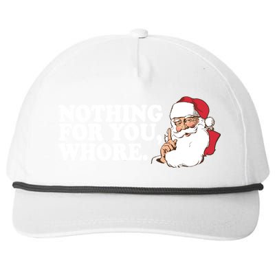 Nothing For You Whore X-Mas Naughty Santa Snapback Five-Panel Rope Hat