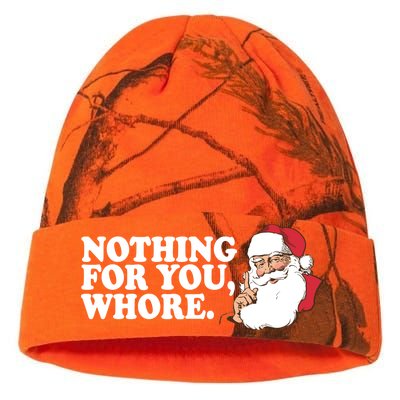 Nothing For You Whore X-Mas Naughty Santa Kati Licensed 12" Camo Beanie