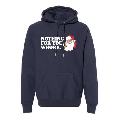 Nothing For You Whore X-Mas Naughty Santa Premium Hoodie