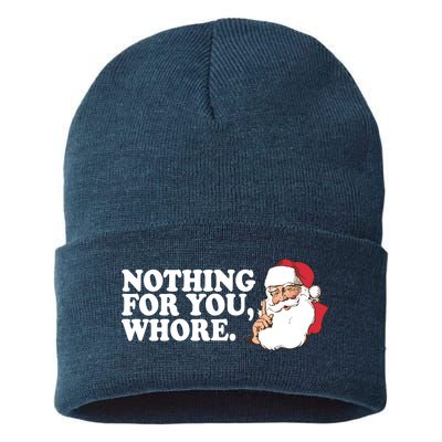 Nothing For You Whore X-Mas Naughty Santa Sustainable Knit Beanie