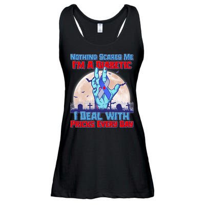 Nothing Scares Me I'm A Diabetic I Deal With Pricks Every Day Ladies Essential Flowy Tank