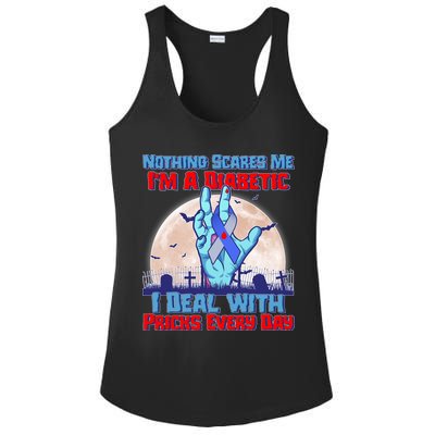 Nothing Scares Me I'm A Diabetic I Deal With Pricks Every Day Ladies PosiCharge Competitor Racerback Tank