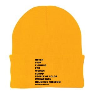 #NotMyPresident Not My President Quote Knit Cap Winter Beanie