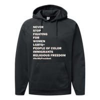 #NotMyPresident Not My President Quote Performance Fleece Hoodie