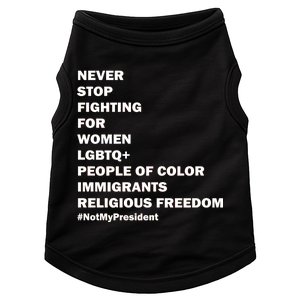 #NotMyPresident Not My President Quote Doggie Tank