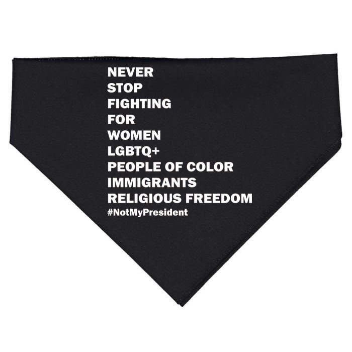 #NotMyPresident Not My President Quote USA-Made Doggie Bandana