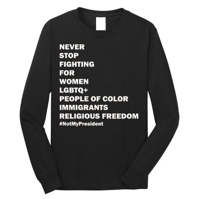 #NotMyPresident Not My President Quote Long Sleeve Shirt