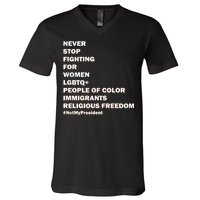 #NotMyPresident Not My President Quote V-Neck T-Shirt