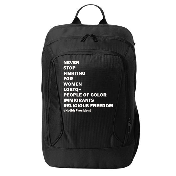 #NotMyPresident Not My President Quote City Backpack