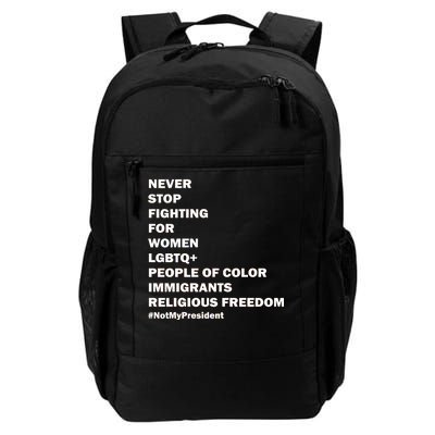 #NotMyPresident Not My President Quote Daily Commute Backpack