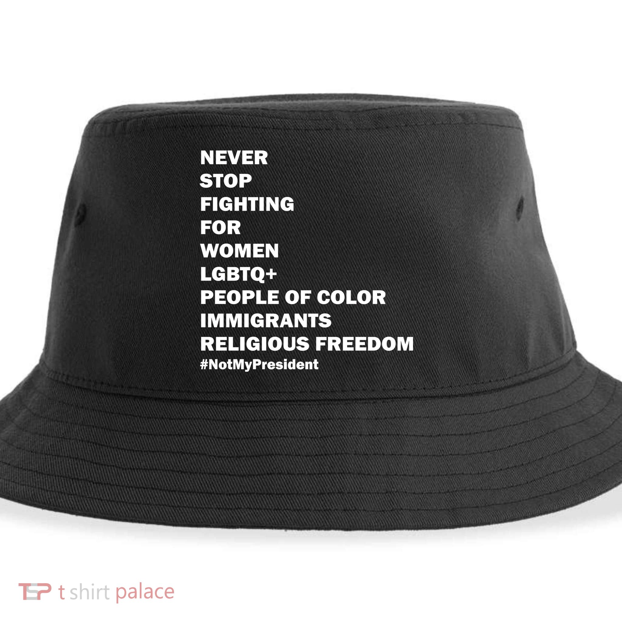 #NotMyPresident Not My President Quote Sustainable Bucket Hat