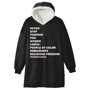 #NotMyPresident Not My President Quote Hooded Wearable Blanket