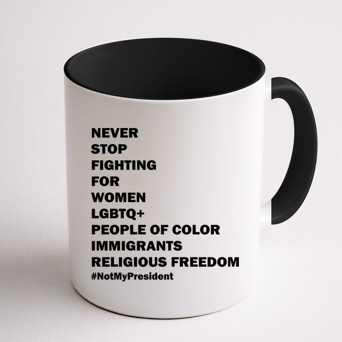 #NotMyPresident Not My President Quote Mug