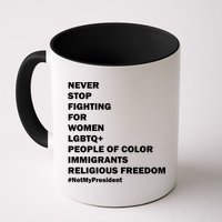 #NotMyPresident Not My President Quote Mug
