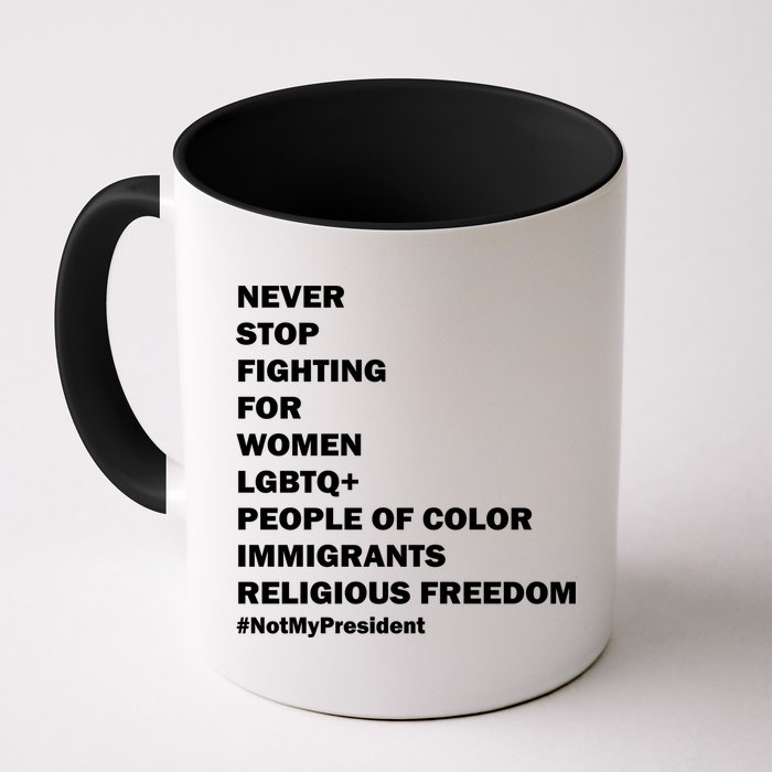 #NotMyPresident Not My President Quote Mug