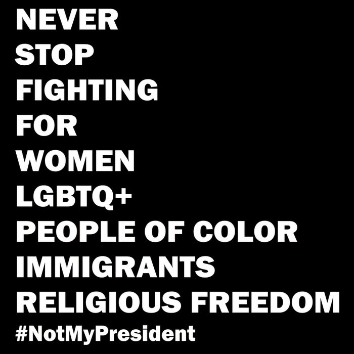 #NotMyPresident Not My President Quote Poster