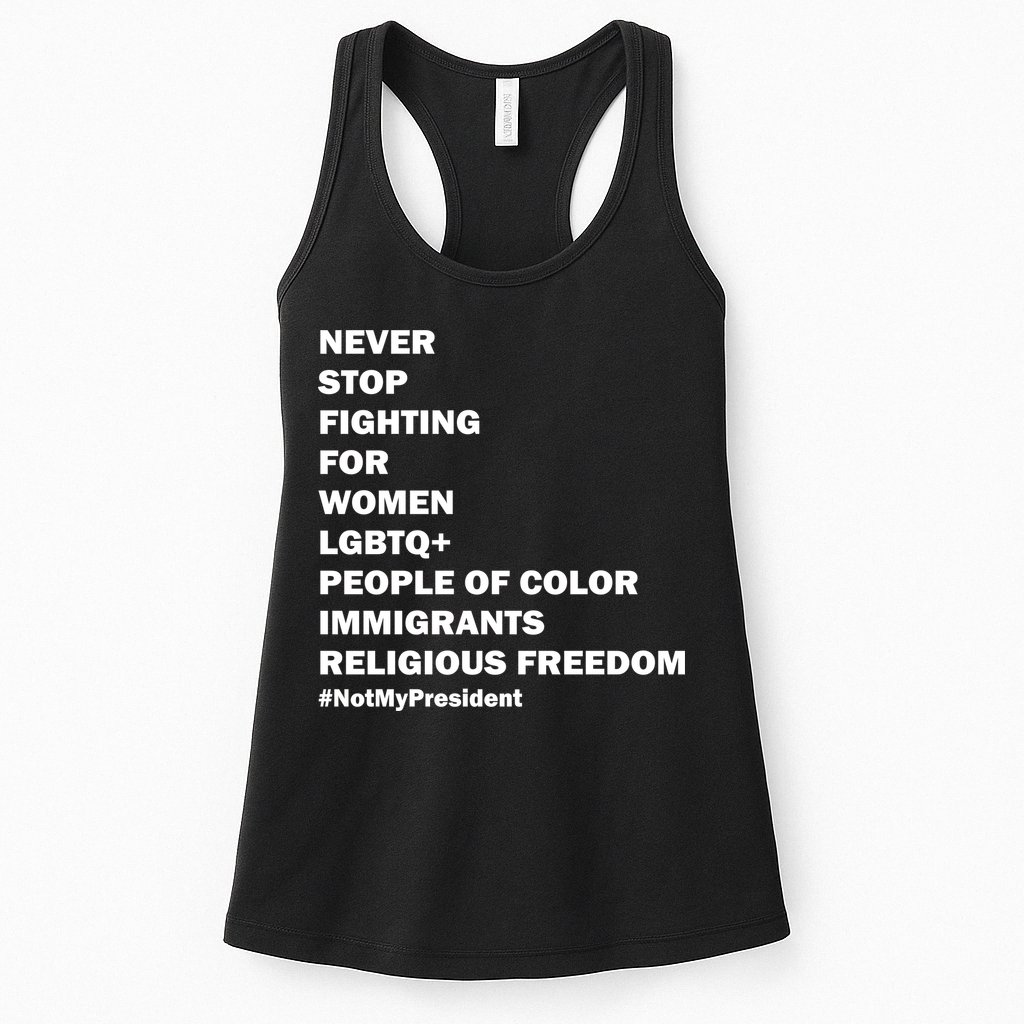 #NotMyPresident Not My President Quote Womens Tank Top