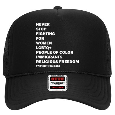 #NotMyPresident Not My President Quote Trucker Hat