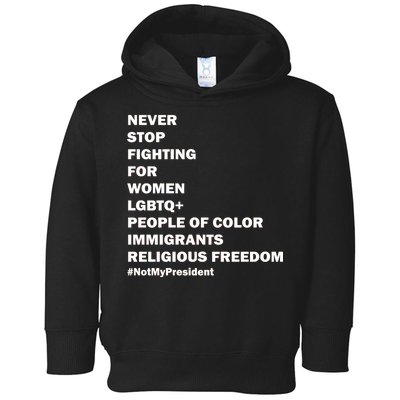 #NotMyPresident Not My President Quote Toddler Hoodie