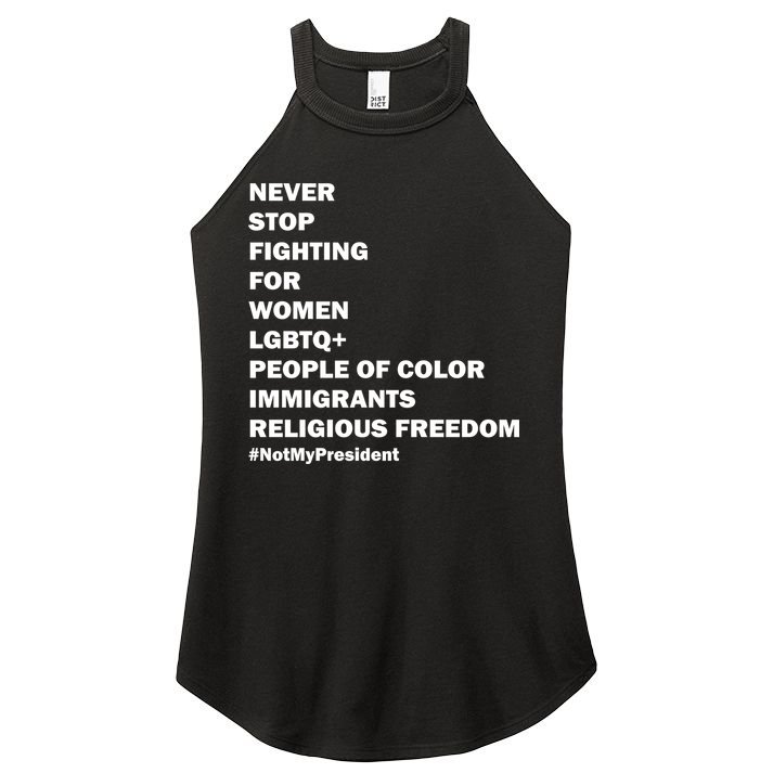 #NotMyPresident Not My President Quote Women's Perfect Tri Rocker Tank