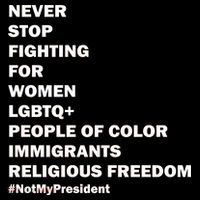 #NotMyPresident Not My President Quote Women's V-Neck T-Shirt