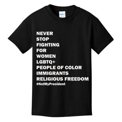 #NotMyPresident Not My President Quote Kids T-Shirt