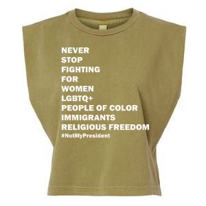 #NotMyPresident Not My President Quote Garment-Dyed Women's Muscle Tee