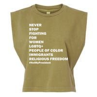 #NotMyPresident Not My President Quote Garment-Dyed Women's Muscle Tee