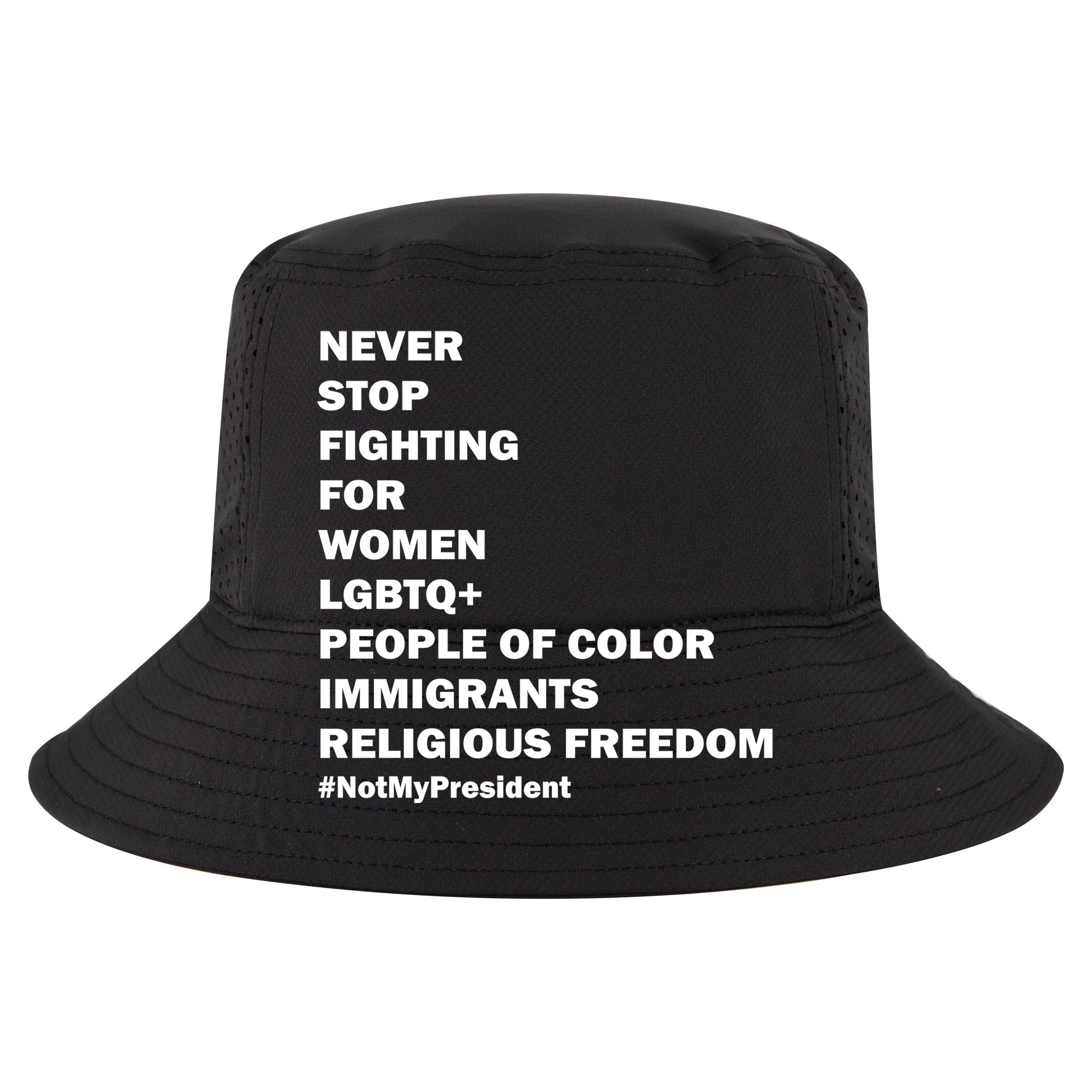 #NotMyPresident Not My President Quote Garment-Dyed Women's Muscle Tee