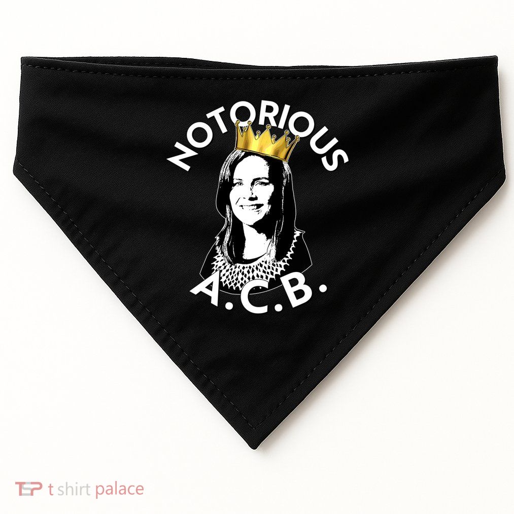 Notorious A.C.B. Amy Coney Barrett Supreme Court  USA-Made Doggie Bandana