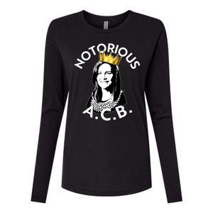 Notorious A.C.B. Amy Coney Barrett Supreme Court  Womens Cotton Relaxed Long Sleeve T-Shirt