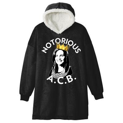Notorious A.C.B. Amy Coney Barrett Supreme Court  Hooded Wearable Blanket