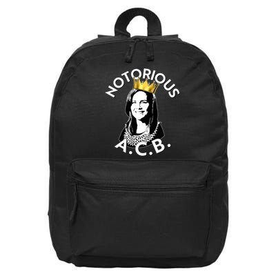 Notorious A.C.B. Amy Coney Barrett Supreme Court  16 in Basic Backpack