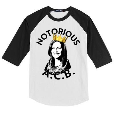 Notorious A.C.B. Amy Coney Barrett Supreme Court  Kids Colorblock Raglan Jersey