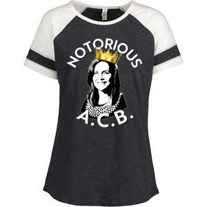 Notorious A.C.B. Amy Coney Barrett Supreme Court  Enza Ladies Jersey Colorblock Tee