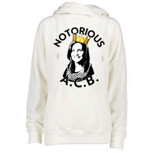 Notorious A.C.B. Amy Coney Barrett Supreme Court  Womens Funnel Neck Pullover Hood