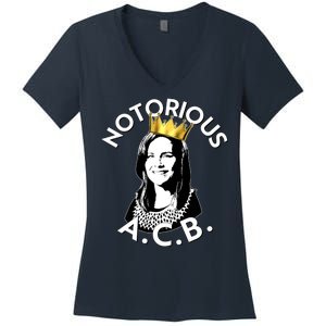 Notorious A.C.B. Amy Coney Barrett Supreme Court  Women's V-Neck T-Shirt