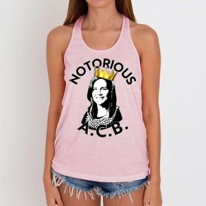 Notorious A.C.B. Amy Coney Barrett Supreme Court  Women's Knotted Racerback Tank