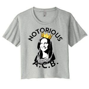 Notorious A.C.B. Amy Coney Barrett Supreme Court  Women's Crop Top Tee