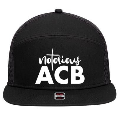 Notorious ACB Amy Coney Barrett 7 Panel Mesh Trucker Snapback Hat