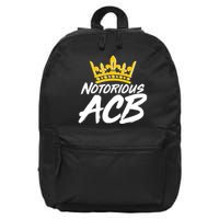 Notorious ACB Crown Amy Coney Barrett 16 in Basic Backpack