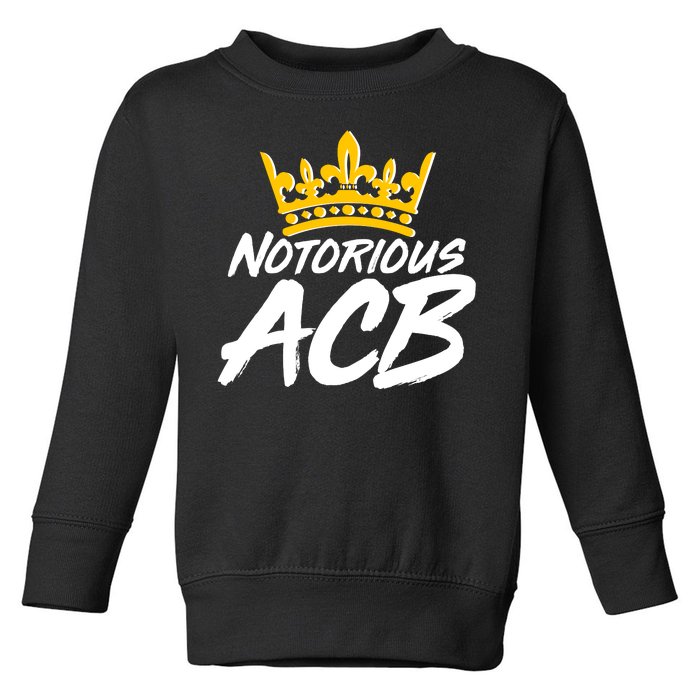 Notorious ACB Crown Amy Coney Barrett Toddler Sweatshirt